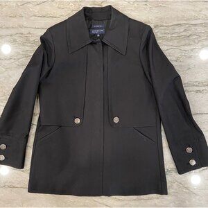 Jones New York Signature coat. Size S, Black, silver buttons, snap closure, cute